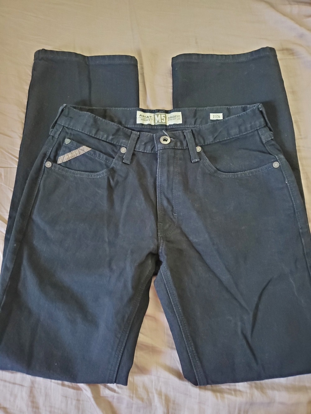 Ariat Men Black Straight Leg Jeans
